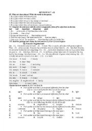 English Worksheet: Revision 6