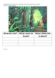 English Worksheet: Animal scene description