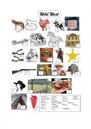 English Worksheet: Wild West vocab