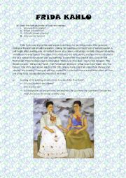 English Worksheet: Frida Kahlo