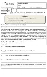English Worksheet: Rooms in the House and Furniture