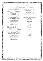 English Worksheet: SONG HOPELESS WANDERER