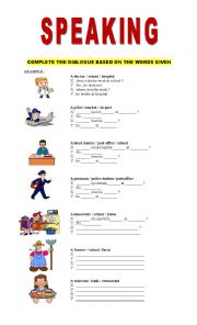 English Worksheet: SPEAKING PART 2