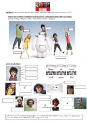 English Worksheet: Physical description with Big Hero 6!