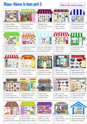 English Worksheet: Places_Stores in town Part 3