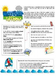 English Worksheet: Weather Idioms