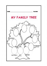 English Worksheet: Family tree