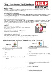 English Worksheet: Emergency call