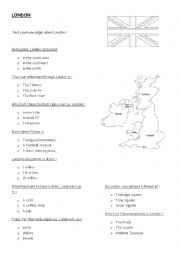 English Worksheet: A presentation of London