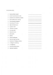 English Worksheet: Find someone who...