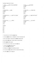 English Worksheet: Exercise about a - an - some - any
