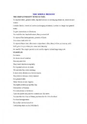 English Worksheet: THE SIMPLE PRESENT TENSE 