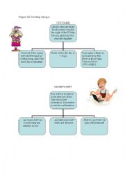 English Worksheet: speaking activity at reception