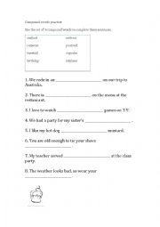English Worksheet: Compound word practice