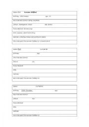 English Worksheet: information gap