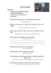 English Worksheet: A trip to Dublin