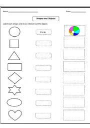 English Worksheet: Shapes