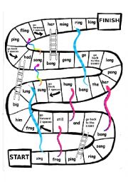 English Worksheet: Snakes and Ladders board game NG blend
