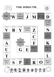 English Worksheet: Sound Game Board