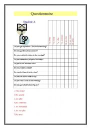 Adverb of Frequency and routines - Pair work