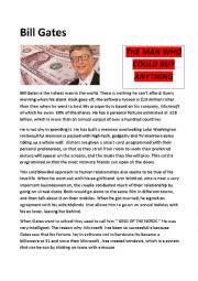 English Worksheet: Bill Gates