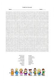 Describing People Wordsearch