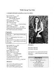 English Worksheet: Hide Away Music Lesson