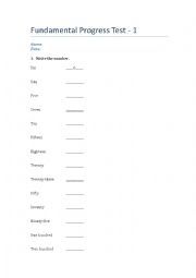 Progress test for Fundamental