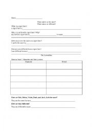English Worksheet: Incredibles Film Worksheet