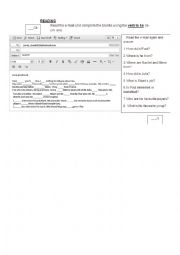 English Worksheet: Reading e-mail