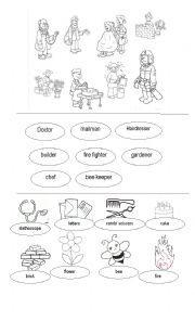 English Worksheet: professions