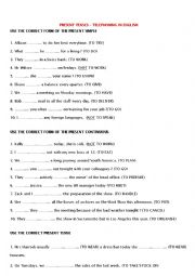 Present Tenses - Telephoning in English