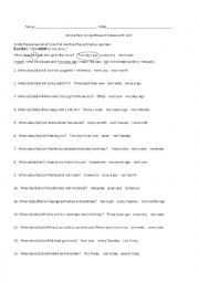 English Worksheet: Listening Comprehension: Simple Past, Simple Present, Future with will