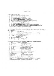 English Worksheet: Present Simple/Present Continuous