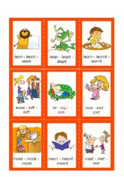 Irregular Verbs - Cards - Set 6/10