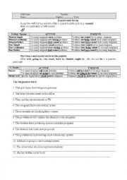 English Worksheet: Passive voice