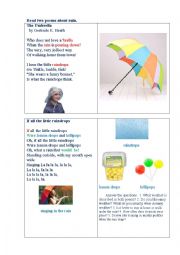 English Worksheet: RAIN ( two poems)