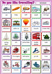 English Worksheet: Do you like travelling?