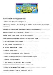 English Worksheet: Scooby-Doo / Ghastly goals episode