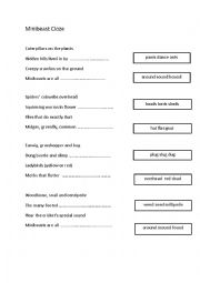 English Worksheet: Bugs Cloze