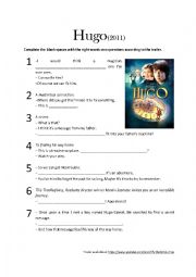 English Worksheet: Movie trailer (listening activity) - Hugo