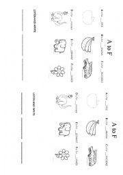 English Worksheet: Alphabet - A to F