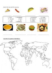 English Worksheet: International Food Taste