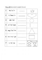 English Worksheet: Shapes