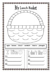 English Worksheet: My Lunch Basket