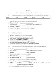English Worksheet: Exercises with Present Simple and Present Continuous