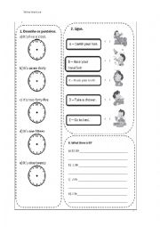 English Worksheet: What time is it ?