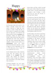 English Worksheet: Reading Comprehension Ramadan