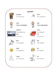 English Worksheet: do you know the opposite? part 1