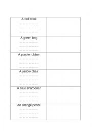 English Worksheet: color 